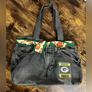 Handmade | Green Bay Packers Denim Purse